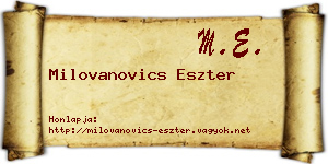 Milovanovics Eszter névjegykártya